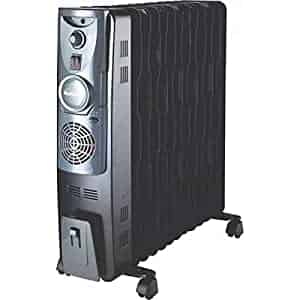 Sunflame 13 Fin Oil Filled Radiator Heater with Fan (Black)