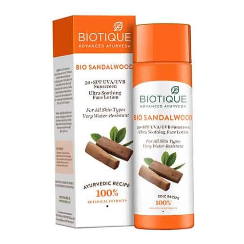 Biotique Bio Sandalwood Ultra Soothing Face Lotion 50+ SPF Sunscreen